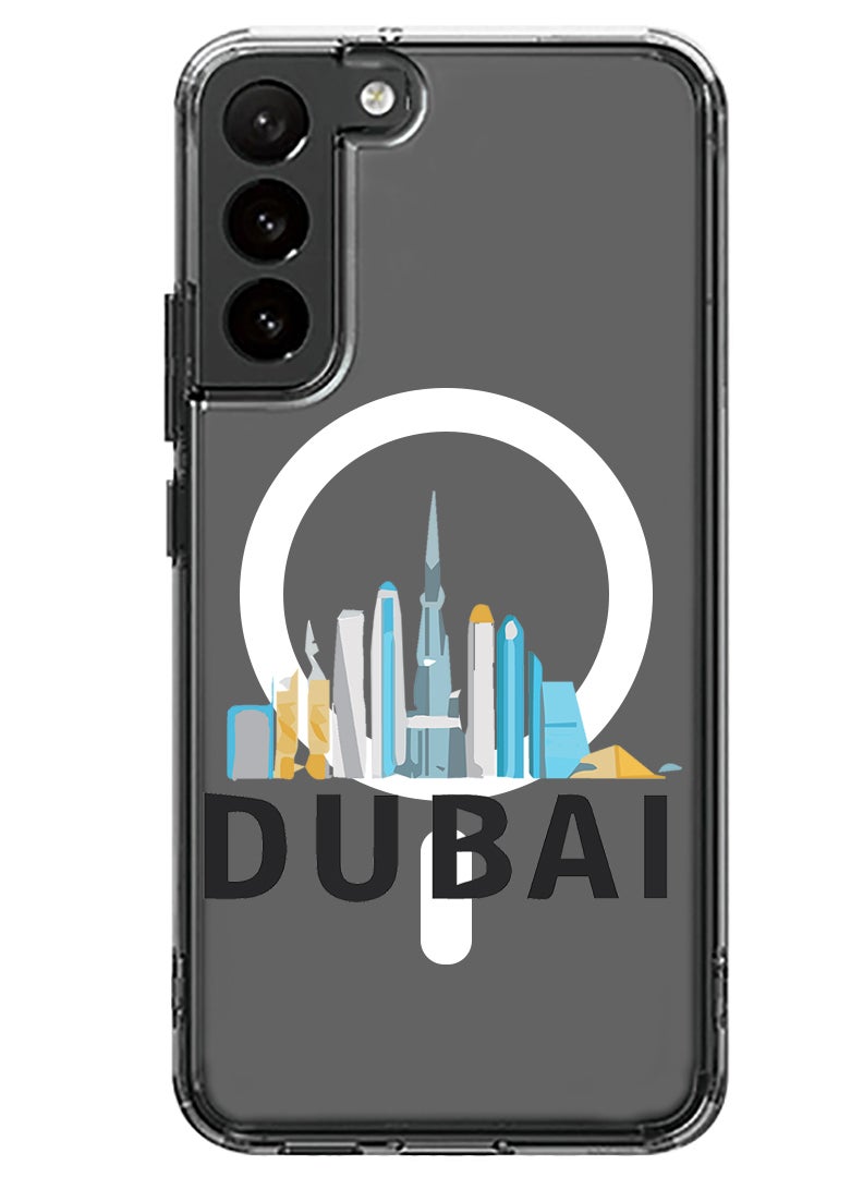 Theodor Magnetic Case for Samsung Galaxy S23 6.1-inch Compatible with MagSafe Wireless Charging, Shockproof Phone Bumper Cover Dubai Black - Image 1