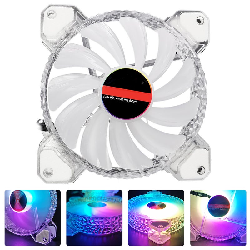 2pcs Mute Case Fan Desktop Computer Cooling Fan Lighting Fan Cooling Fan - Image 1