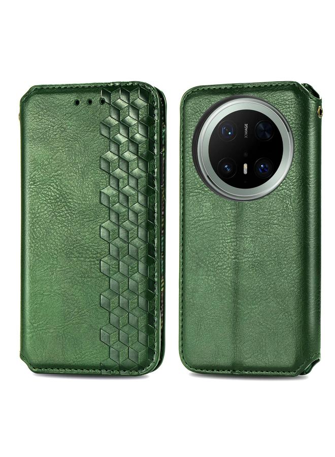 S-TOP Case For Huawei Mate 70 Pro+ Cubic Grid Pressed Magnetic Leather Phone Case - Image 2