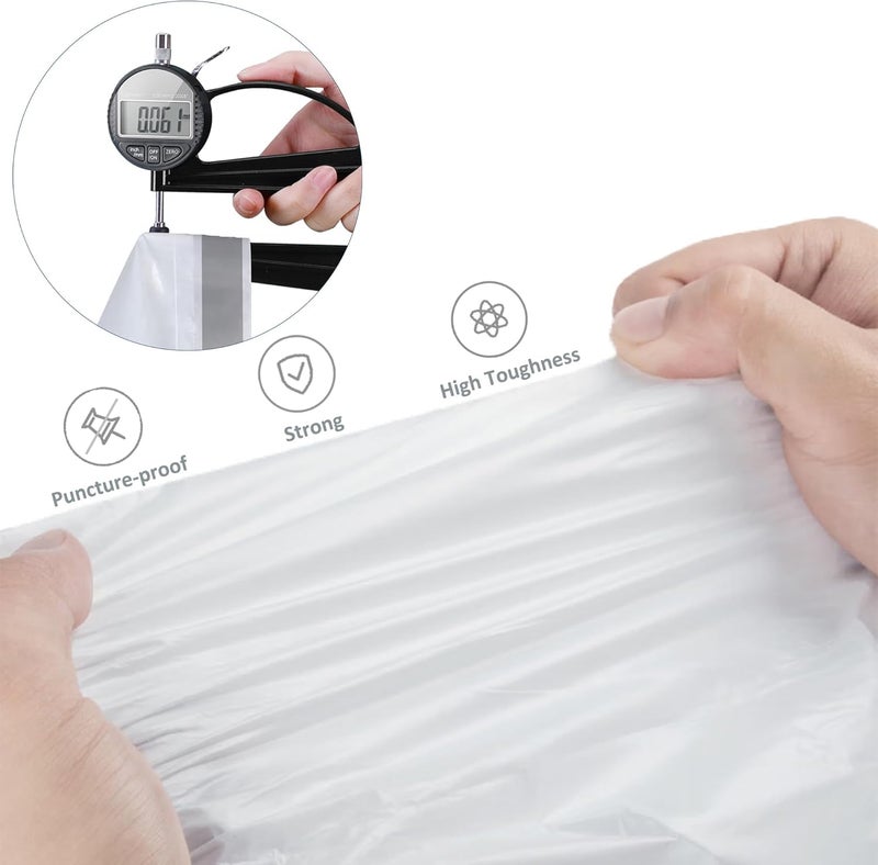 Reliable1st 18 Gallon 100 Count Compactor Kitchen Trash Bags Heavy Duty Reinforced Drawstring 1.2 Mil THICK Fits 18 Gallon Compatible with Kitchenaid, Whirpool, GE 15 Inch Compactors Leak Resistant - Image 3