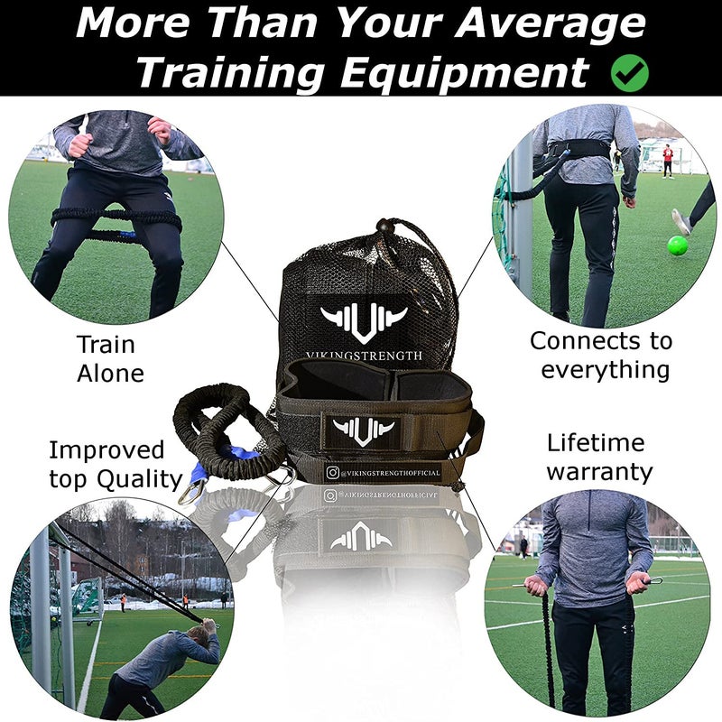 Vikingstrength - 360° Resistance Running Training Bungee Band (Waist) for Speed, Fitness Agility, Speed Strength – Gym Equipment for Football, Basketball, Solo or Partner + V-Strength Workout App - Image 3