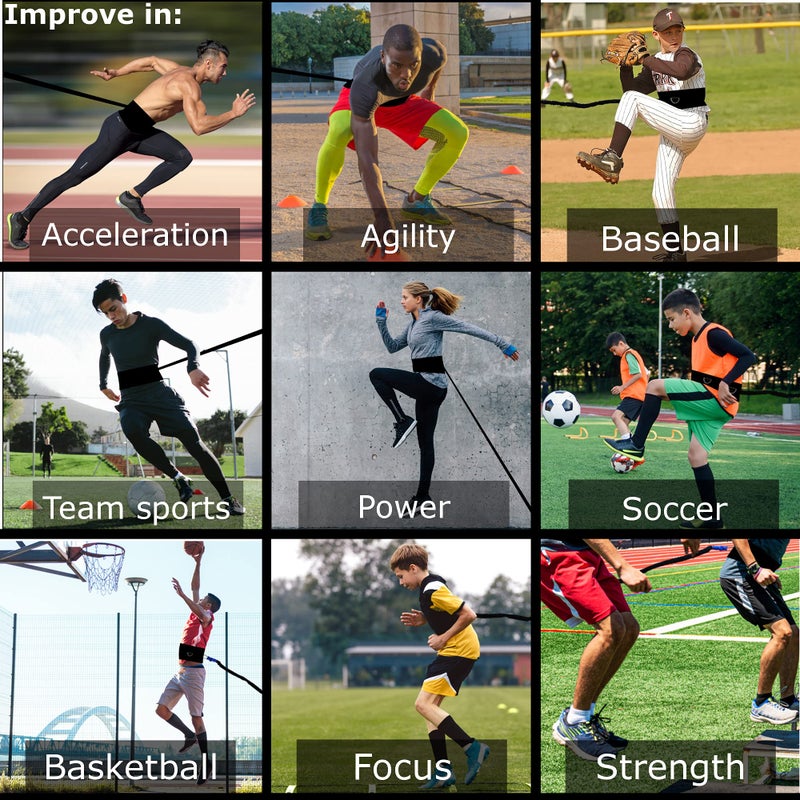 Vikingstrength - 360° Resistance Running Training Bungee Band (Waist) for Speed, Fitness Agility, Speed Strength – Gym Equipment for Football, Basketball, Solo or Partner + V-Strength Workout App - Image 5
