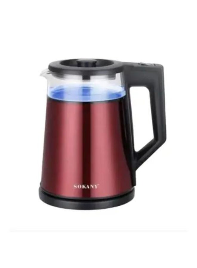 سوكاني غلاية كهربائية سوكاني، 1.7 لتر، 2000 وات، SK-SH-1076- احمر - Image 2