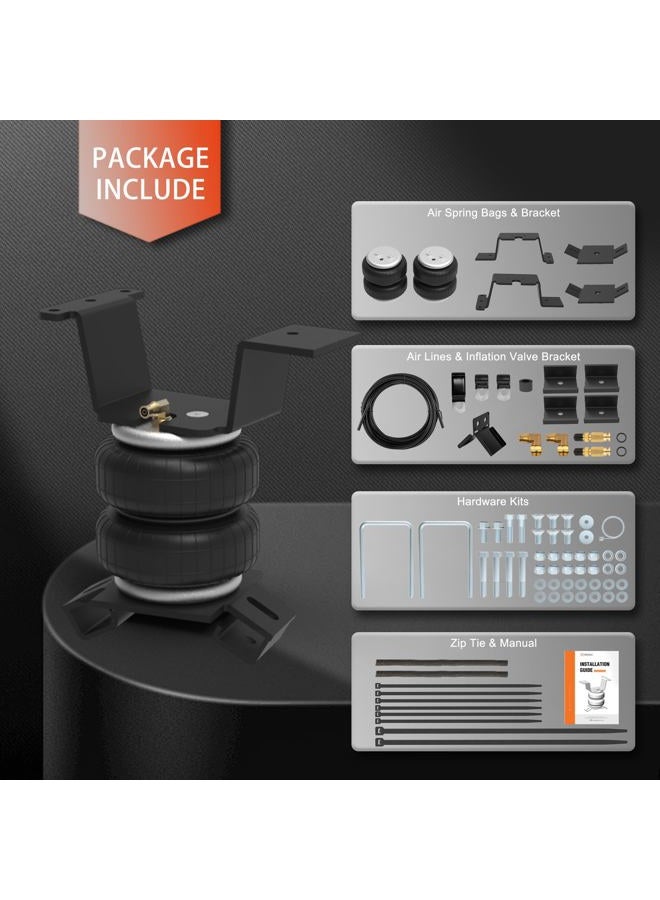 DEEAGLE Air Bags Suspension Kit for 2007-2018 GMC Sierra 1500 2WD/4WD, Chevrolet Silverado 1500 2WD/4WD, 5000 Lbs of Load Leveling Capacity, Air Line, Mounting Bracket, Valve - Image 5