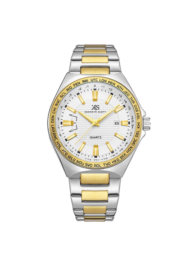 KENNETH SCOTT Men's Stainless Steel Analog Watch K23027-TBTW - 43 mm  - Image 1
