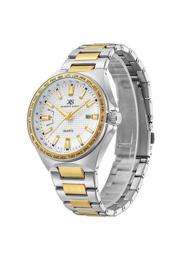 KENNETH SCOTT Men's Stainless Steel Analog Watch K23027-TBTW - 43 mm  - Image 2