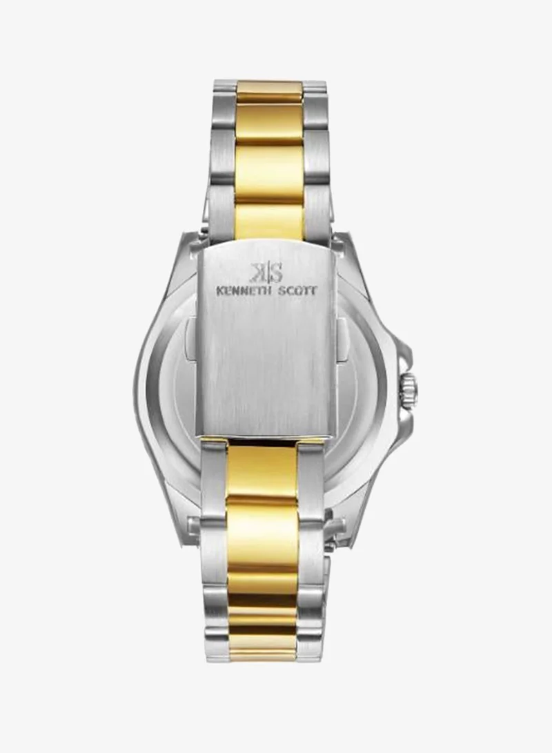 Kenneth Scott White Men's Stainless Steel Analog Watch K23027-TBTW - 43 mm for Men | Best Price UAE