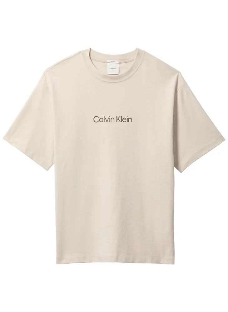 CALVIN KLEIN  Logo Relaxed Crew Neck T-Shirt for Men | Best Price UAE