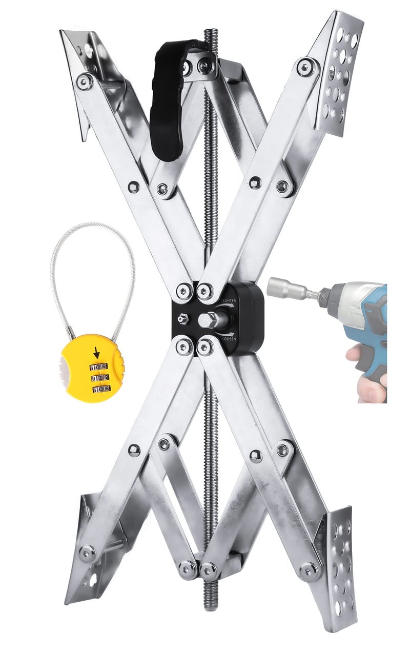 Maxchock XShaped RV Stabilizer XL Wheel Chock Allow Drill Adjust with Lock Dual Axel RV Travel Trailer Camper Tire While Camping 1 Pack