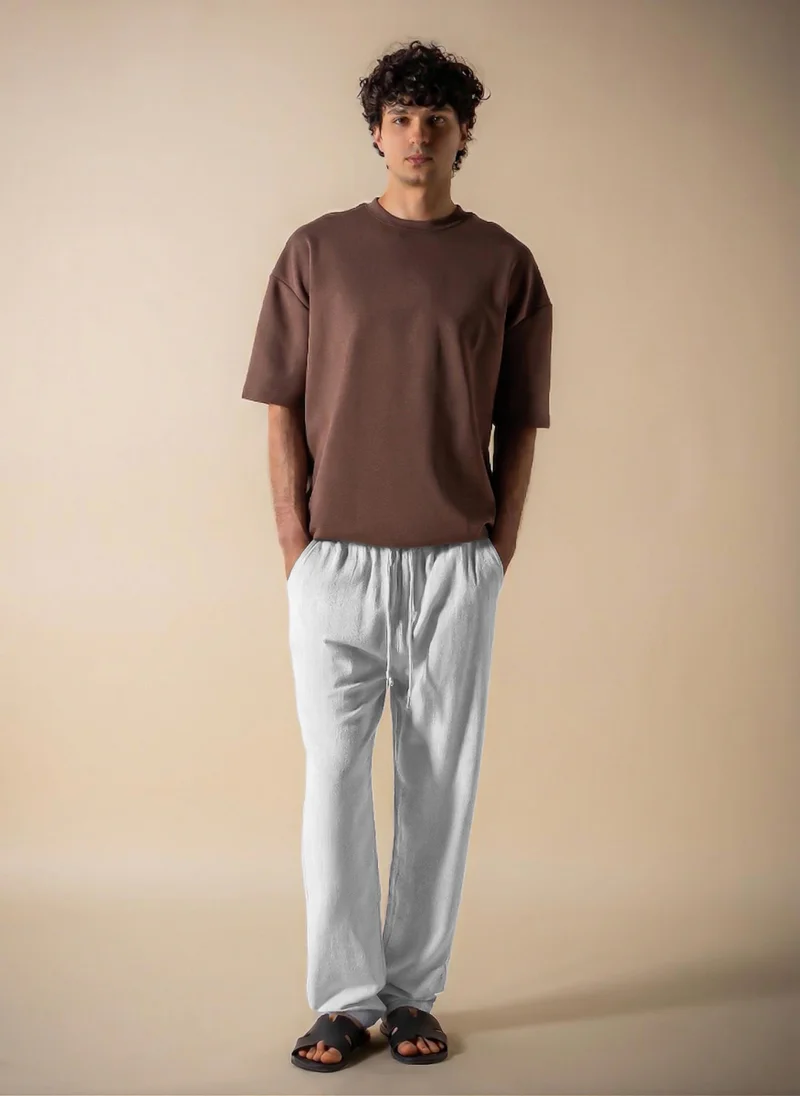 شايبس COMFORT LINEN BLEND TROUSERS