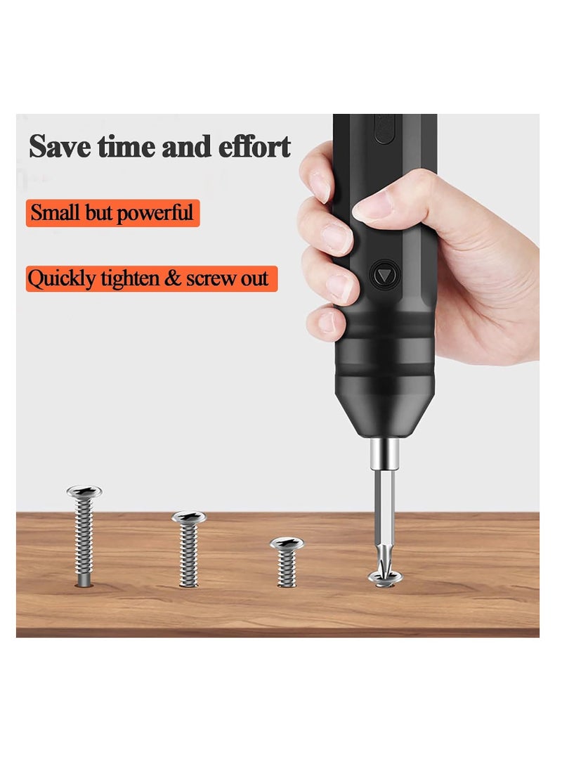 SYOSI Portable Cordless Electric Screwdriver - Rechargeable with Type-C, Includes 10 Magnetic Bits Set, Ideal for Home Office DIY Projects - Image 4