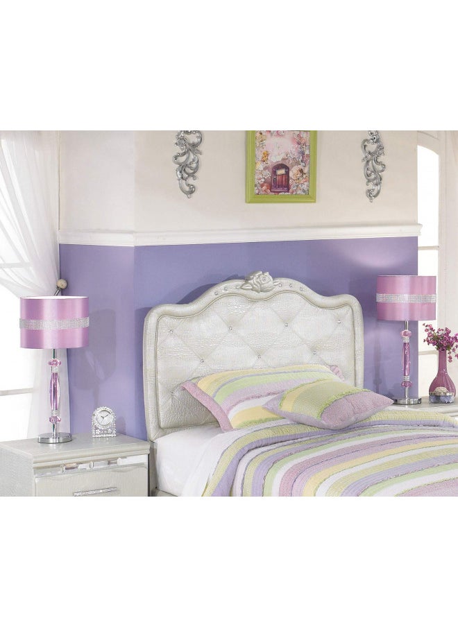 Signature Design by Ashley - Signature Design by Ashley Nyssa Glam 24" Youth Single Table Lamp with Siler and Rhinestone Accents, Purple - Image 1