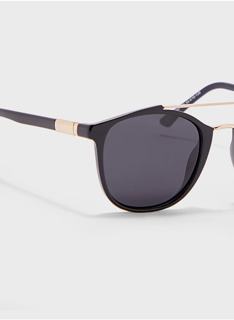 Robert Wood Polarized Lens With Spring Arms Round Sunglasses