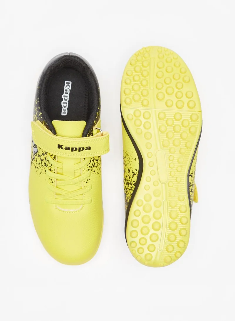 Kappa Boys Printed Football Shoes with Hook and Loop Closure
