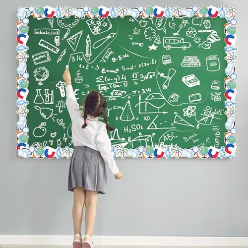 Leezead Science Bulletin Board Border, 65.6Ft Lab Themed Trim for Classroom Decorations, Back to School Office Whiteboard Wall Decor - Image 2