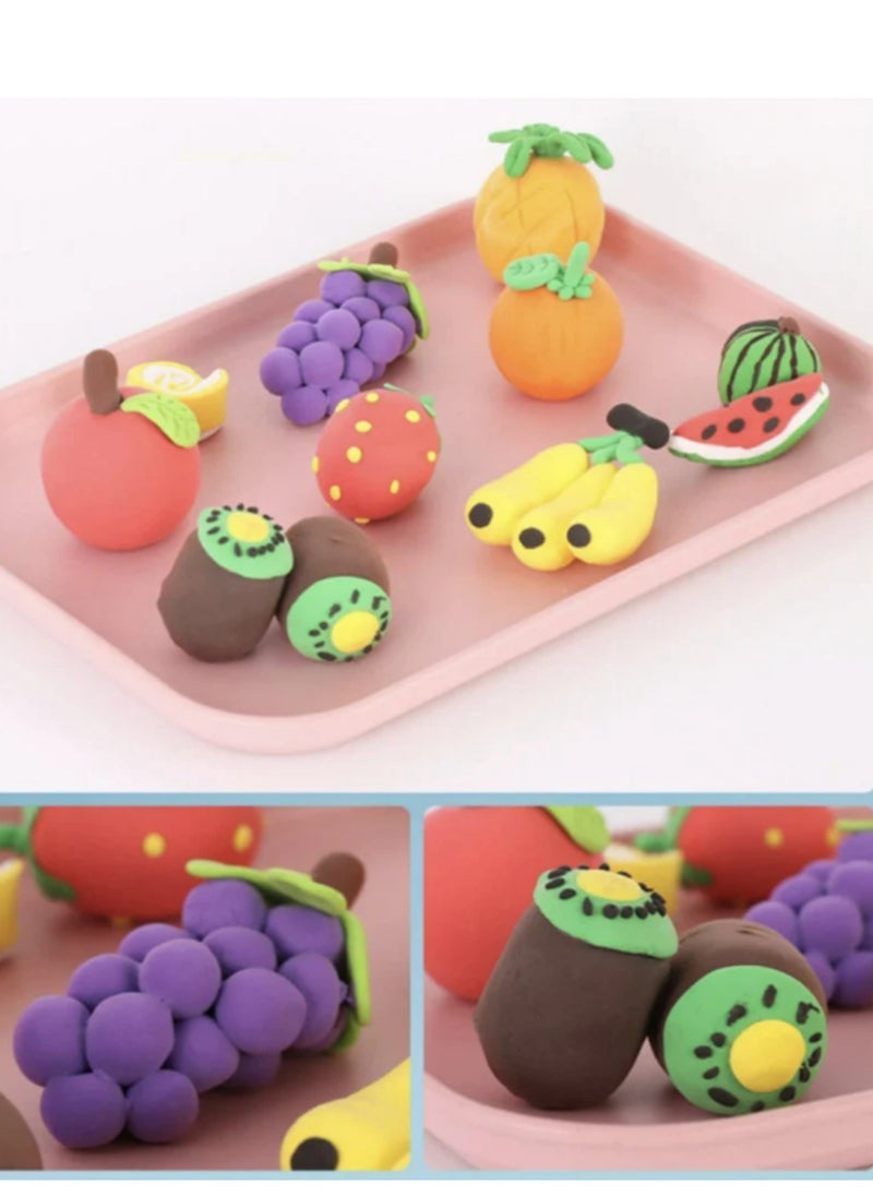 12 Piece Assorted Fluffy Foam Clay Set