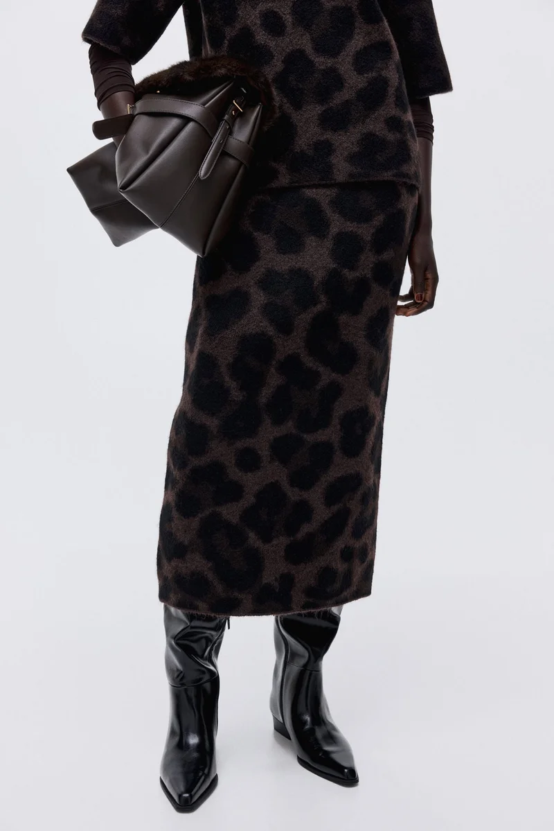 H&M Jacquard-knit skirt