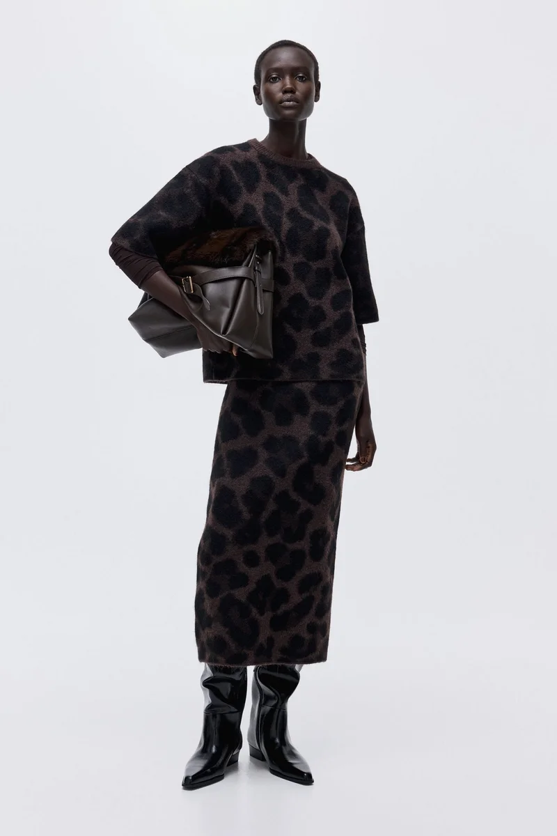 H&M Jacquard-knit skirt