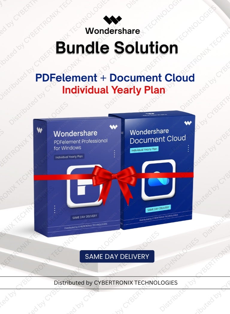 حل مجموعة Wondershare: PDFelement و Document Cloud Individual | 1 سنة | ترخيص رقمي | توصيل في نفس اليوم