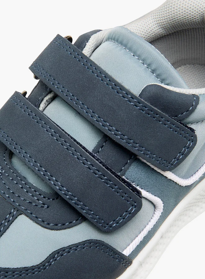 JUNIORS Panelled Sneakers with Hook and Loop Closure