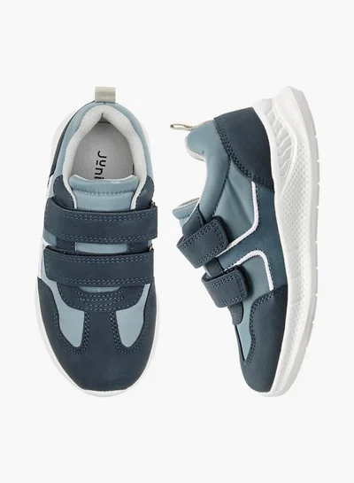 JUNIORS Panelled Sneakers with Hook and Loop Closure
