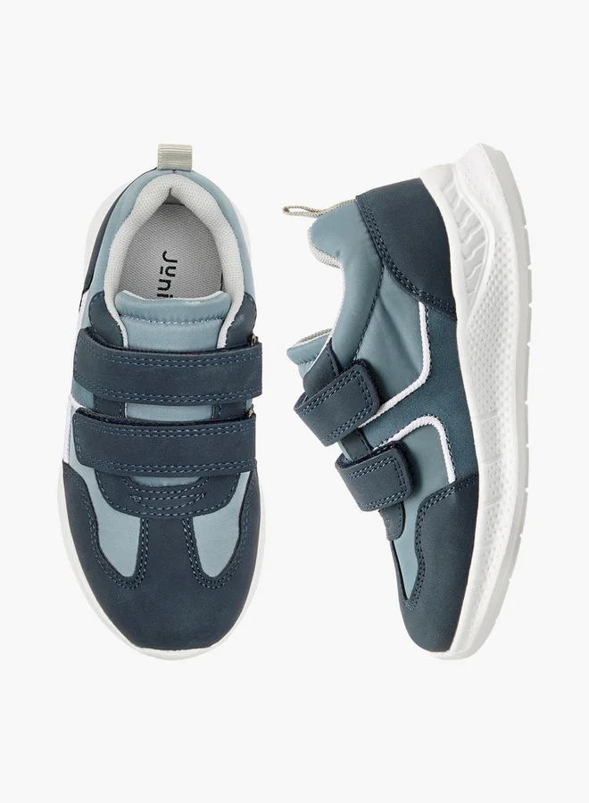 جونيورز Panelled Sneakers with Hook and Loop Closure