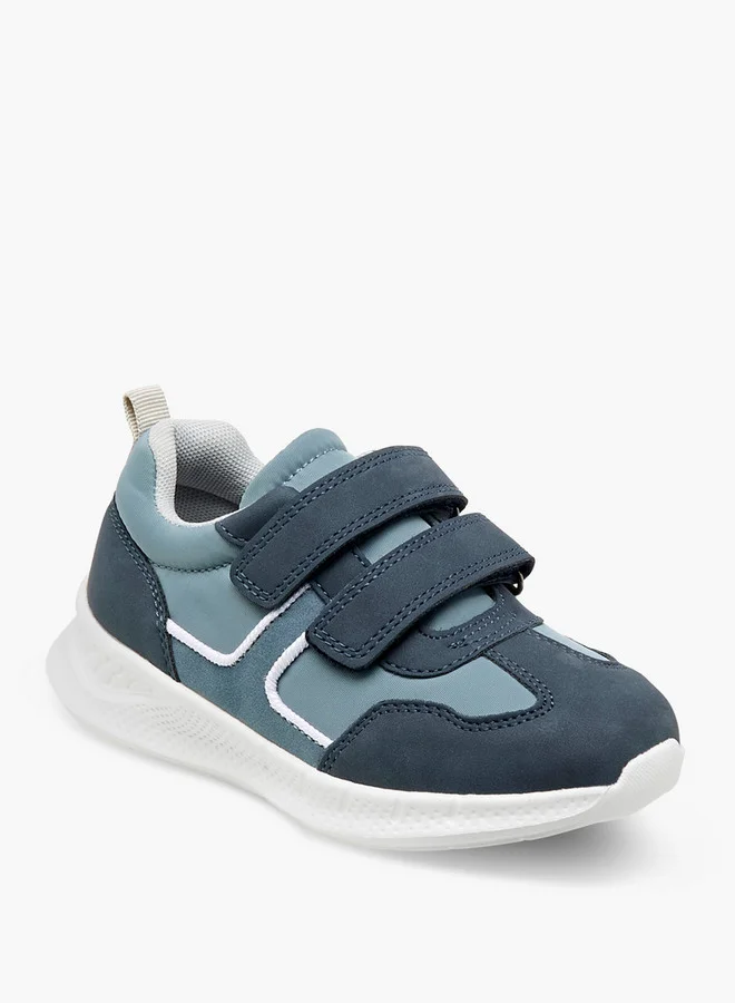 جونيورز Panelled Sneakers with Hook and Loop Closure