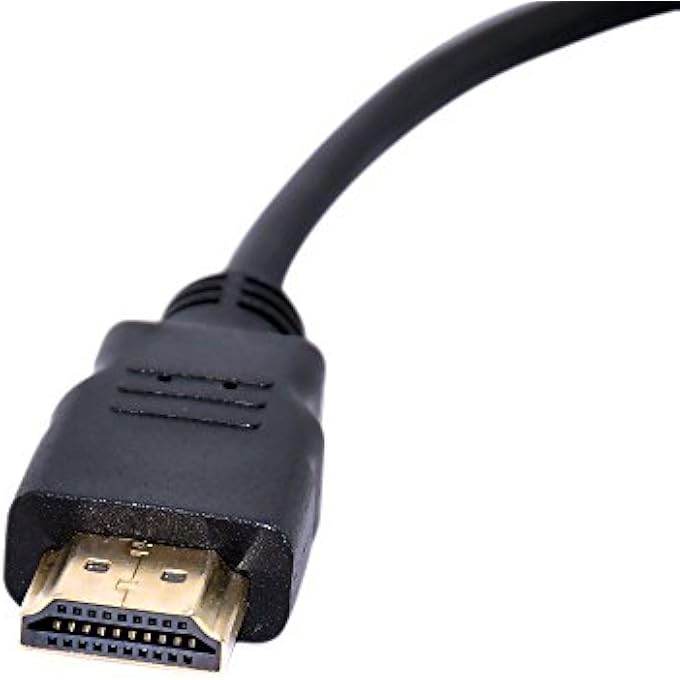 ZHIWEN 15 PIN HDMI GOLD WITH AUDIO MALE TO VGA FEMALE CABLE ADAPTER FOR PC, MAC, PS4, PROJECTOR ETC (WITH AUDIO) - Image 2
