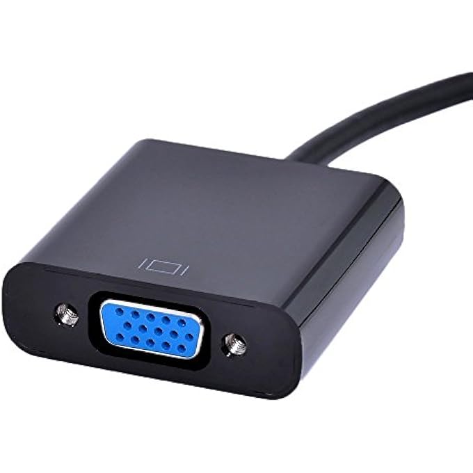 ZHIWEN 15 PIN HDMI GOLD WITH AUDIO MALE TO VGA FEMALE CABLE ADAPTER FOR PC, MAC, PS4, PROJECTOR ETC (WITH AUDIO) - Image 3