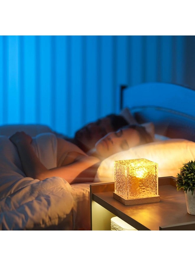 FLYNGO FLYNGO Plastic 3D Ocean Wave Night Light Projector for Kids Bedroom, Romantic Water Wave Effect, 16 Colors Gradual Rotating LED Night Lamp Projector with Remote Control for Room (Cube, Transparent)  - Image 5