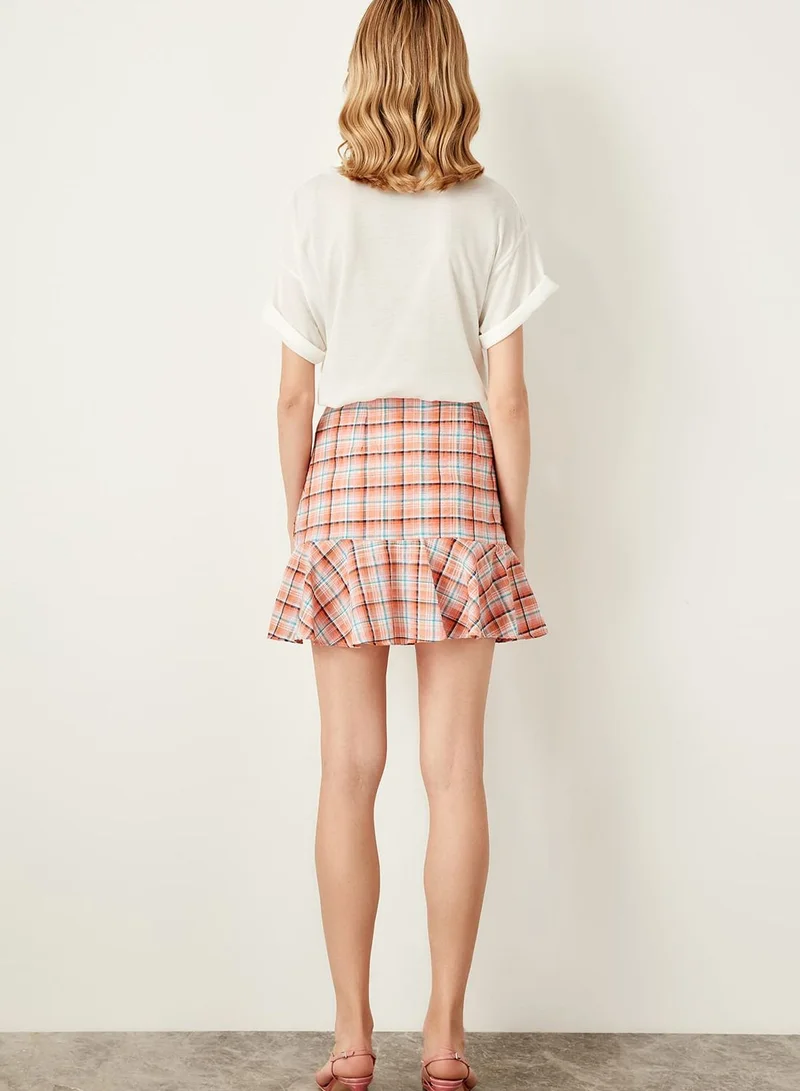 trendyol Plaid Pephem Skirt