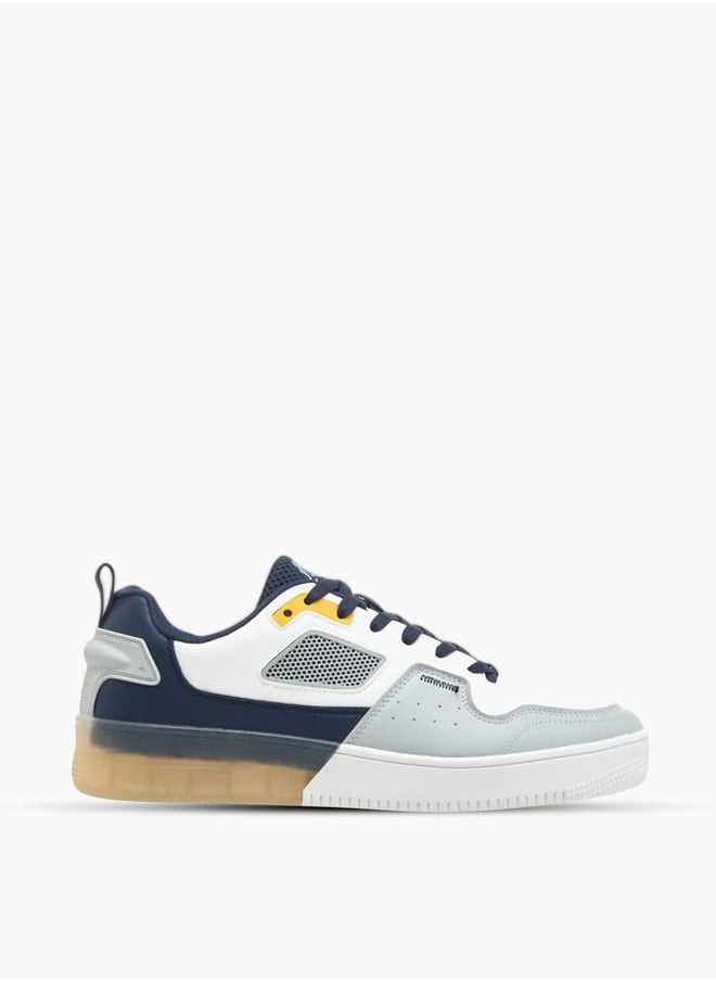 Kappa Men's Colourblock Sneakers with Lace-Up Closure  - Image 3
