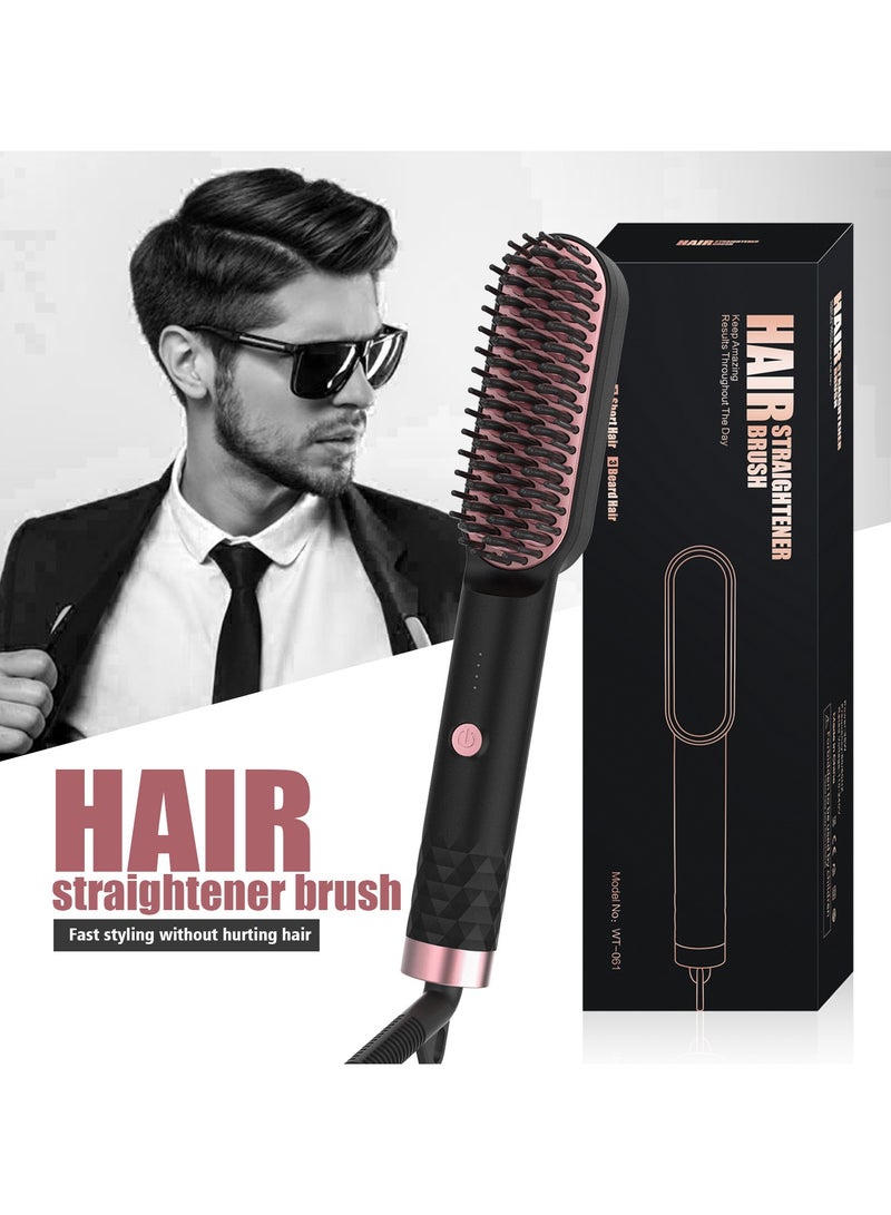 Straight Hair Comb for Women, Beard Comb for Men, Multifunctional Home Straight Hair Comb with Temperature Control, Suitable for Both Men and Women Without Damaging Hair. - Image 1