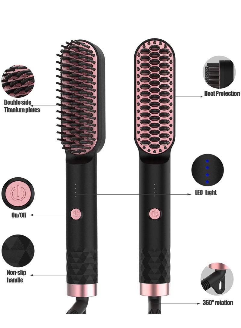 Straight Hair Comb for Women, Beard Comb for Men, Multifunctional Home Straight Hair Comb with Temperature Control, Suitable for Both Men and Women Without Damaging Hair. - Image 2