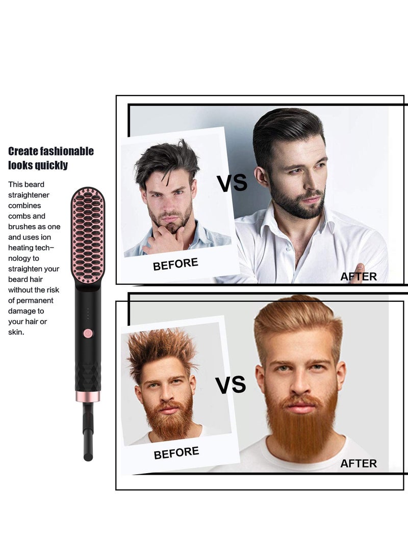 Straight Hair Comb for Women, Beard Comb for Men, Multifunctional Home Straight Hair Comb with Temperature Control, Suitable for Both Men and Women Without Damaging Hair. - Image 5