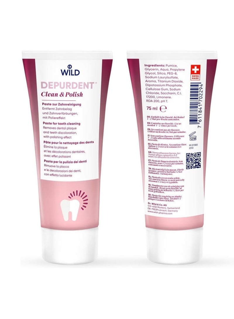 Wild Pharma Depurdent Cleaning And Polishing Toothpaste 75ml - Image 2