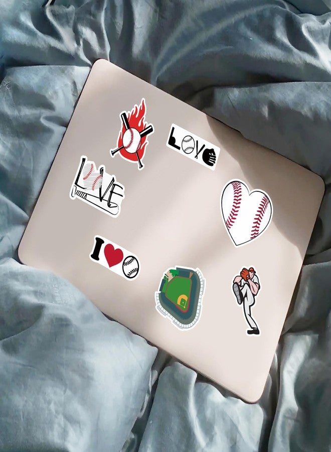 WANVAE 50Pcs Baseball Sport Stickers, Cool Sport Baseball Waterproof Vinyl Decal for Adult Teen Kids Notebook Water Bottle, Laptop, Luggage, Phone, Skateboard, Helmet, Guitar, Scrapbook - Image 3