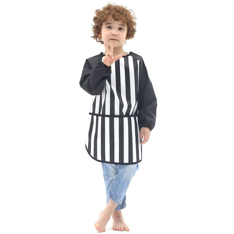 Plie Waterproof Kids Art Smocks 20 Colors Age 110 SXXL size Black Stripe 59XXL - Image 2