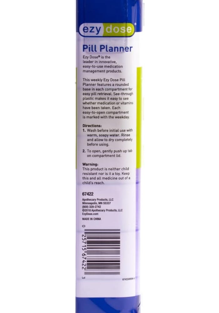 EZY DOSE 7 Day Contoured-Bottom Pill Reminder - Size 2XL - Image 4