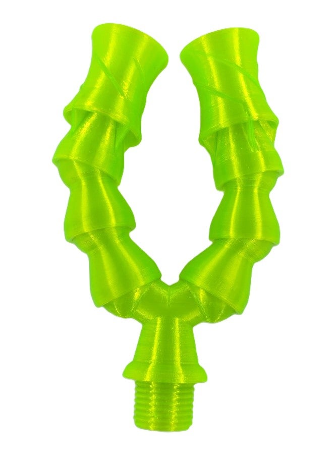 3DReeF Dual Random Flow Generator Kit Compatible with Fluval Flex 32.5, 1/2in RFG Nozzles, Reef Safe PETG, Includes Loc-Line and Y Fitting (Neon Green) - Image 1
