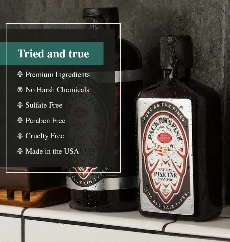 Packer's Pine Tar Shampoo | USA Made With All Natural Active Ingredients | Shampoo for Dry and Itchy Scalp | Paraben and Sulfate Free (Pack of 1) - Image 3