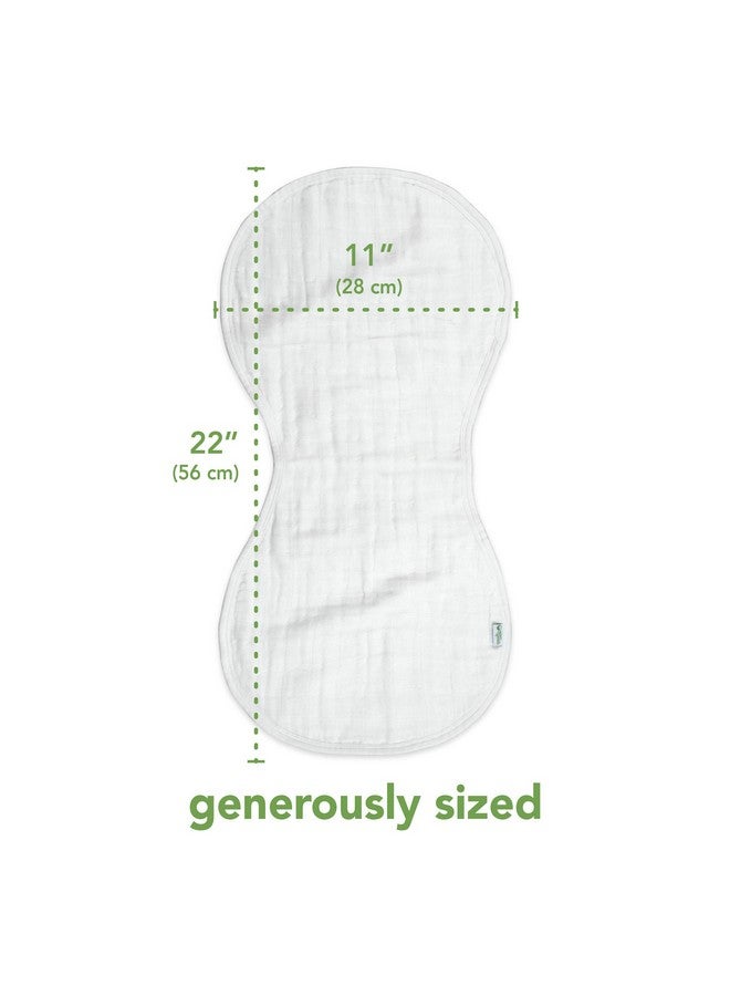 Green Sprouts Organic Cotton Muslin Burp Cloths, Adult Use Only, Hypoallergenic, Standard 100 by Oeko-TEX® Certified, Tested for Hormones, Large - Image 2