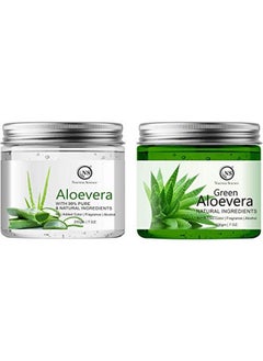 Nuerma Science Crystal Clear Aloe Vera Gel & Green Aloe Vera Gel With 99.9% Pure For Daily Moisturizer  - Image 2