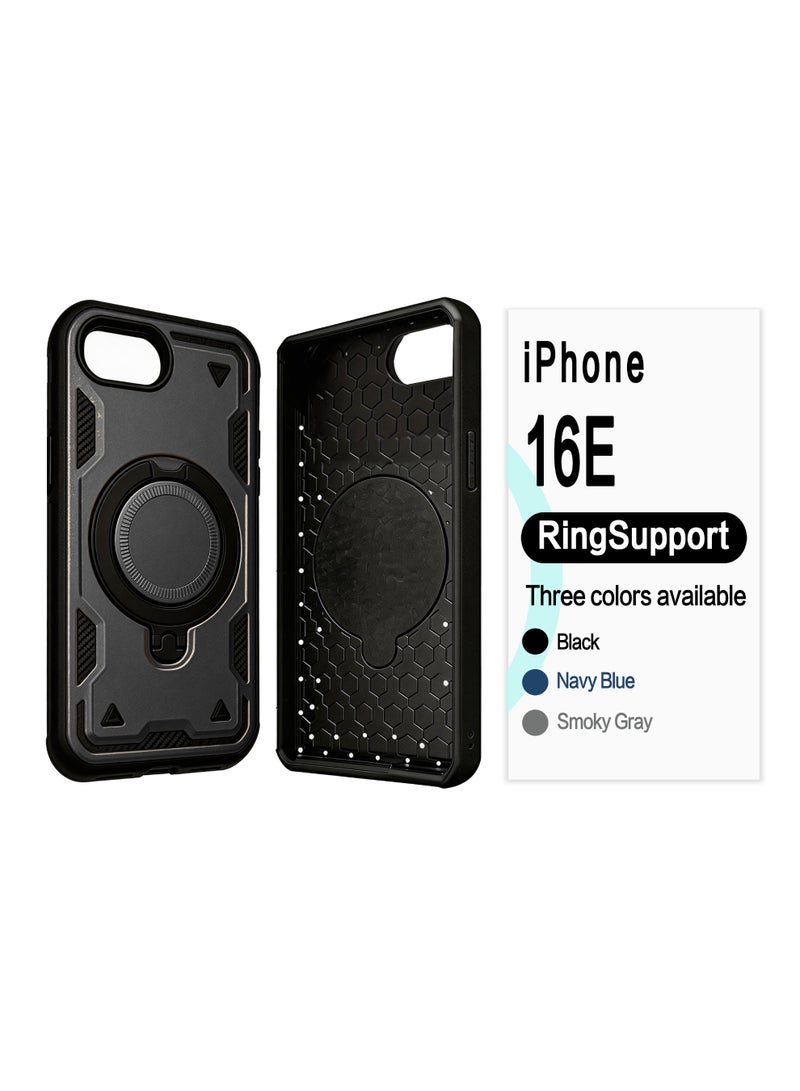 Magnetic 360° Rotating Case with Kickstand – TPU+PC Hybrid for iPhone 16e / SE4
