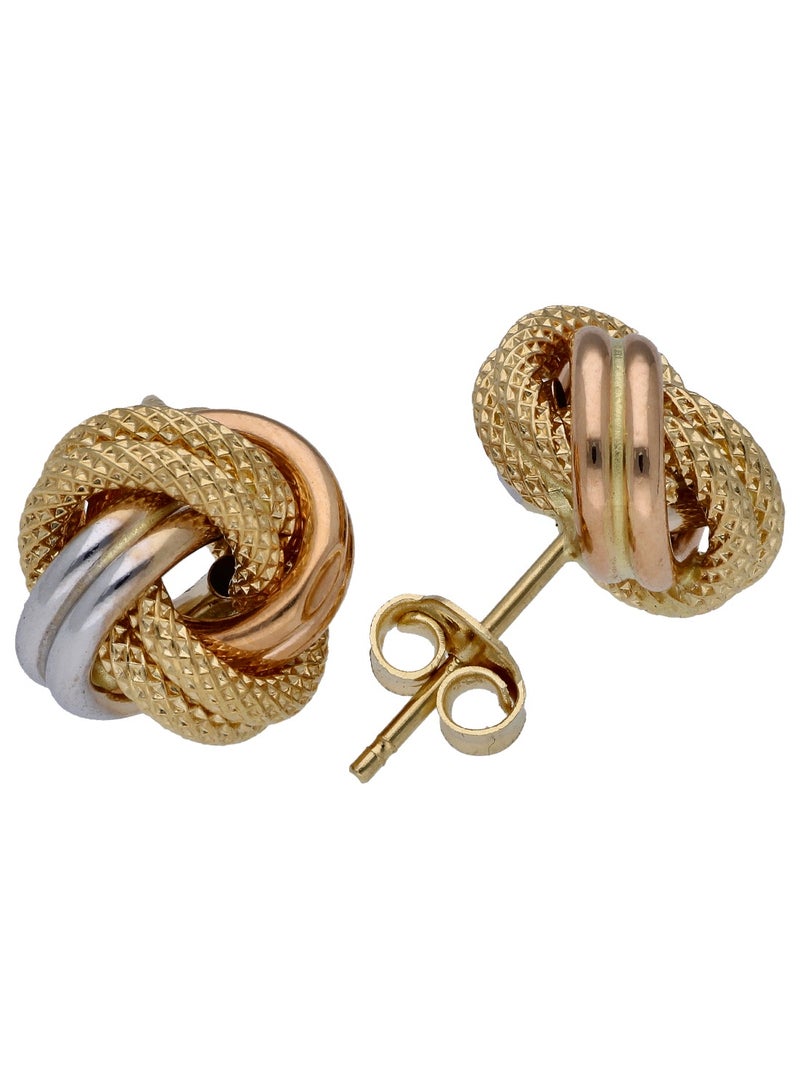 FK Jewellers Gold Triple Tone Knot Shaped Pendant Sets 18KT  - Image 2