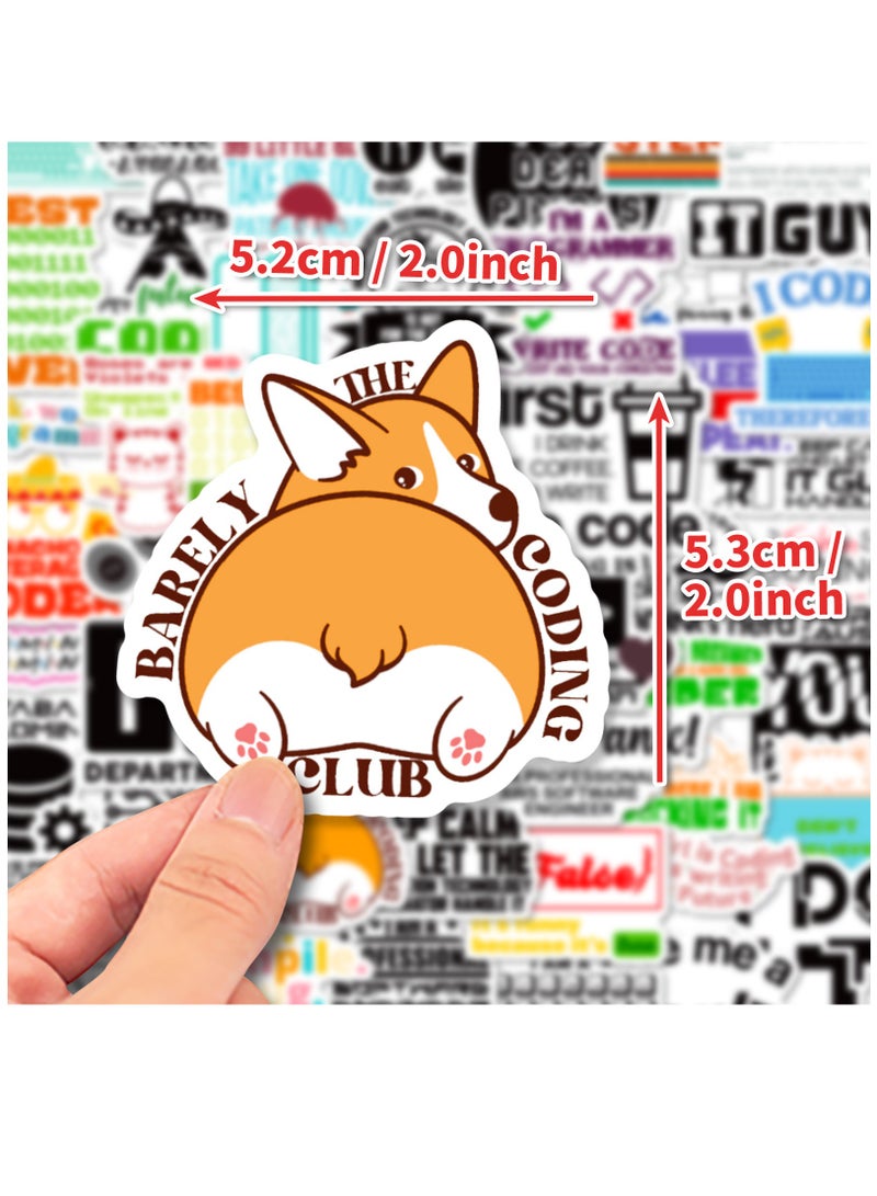 واي آند دي 50 قطعة ملصقات من المبرمج زجاجة مياه ملصق مقاوم للماء كمبيوتر محمول لوح تزلج لوح تزلج للأطفال ملصقات ألعاب - Image 1