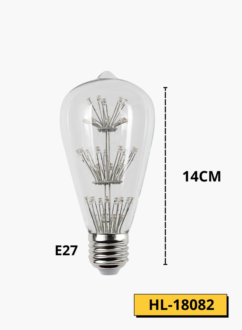 هابي لايت لمبة LED بقوة 3W وبقاعدة E27 لون الإنارة أحمر - Image 3