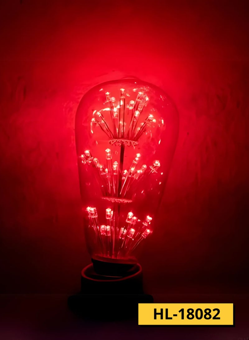 هابي لايت لمبة LED بقوة 3W وبقاعدة E27 لون الإنارة أحمر - Image 2