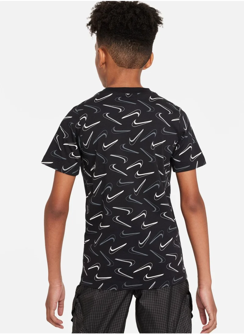 Nike Youth Nsw Swoosh Aop T-Shirt