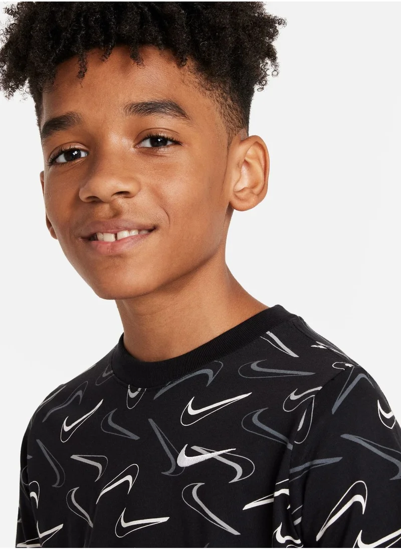 Nike Youth Nsw Swoosh Aop T-Shirt